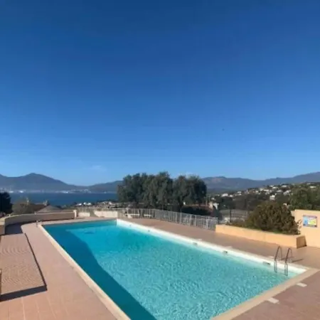 Studio Vue Mer A Porticcio Piscine Et Parking Exterior foto